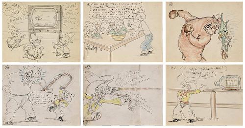 Popeye the Sailor Story Board Drawings