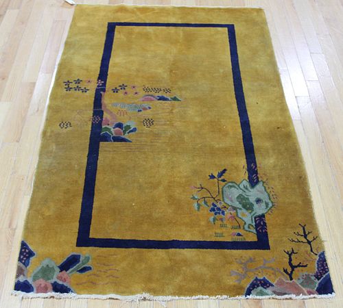 Art Deco Chinese Finely and Hand Woven Carpet.