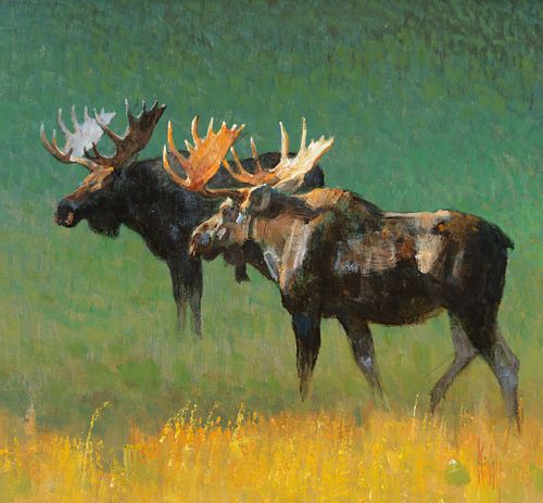 Bob Kuhn (1920–2007) — Moose on Green
