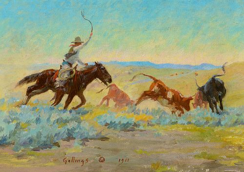 E. William Gollings (1878–1932) — Roundup Time (1911)
