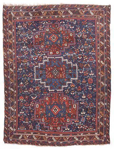 Antique Shiraz Rug, 5'5'' x 7'1'' (1.65 x 2.16 m)