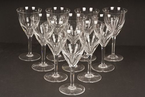 Set of 10 Baccarat Harcourt 7.5" Wine Glasses