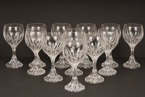 Set of 12 Baccarat Massena 7.5" Wine Glasses