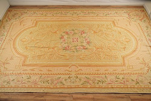 French Palatial Wool Aubusson 18' x 10'2"