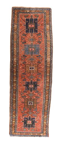 Antique Heriz Long Rug, 3'5" x 10'4" (1.04 x 3.15 m)