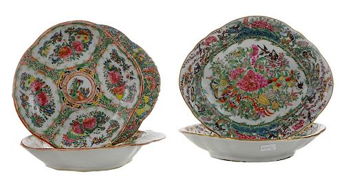 Two Pairs Famille Rose Serving Dishes - 两套粉彩碟子