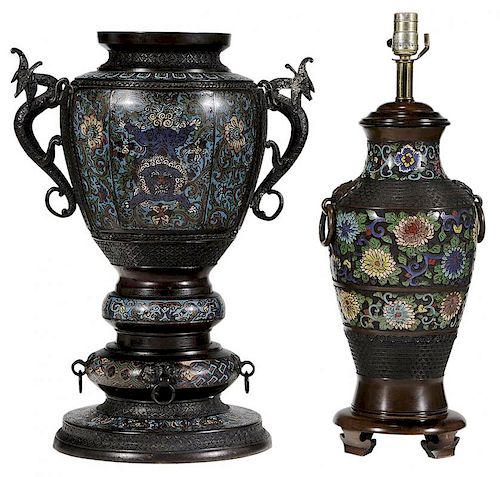 Champlevé Enameled Vase - 雕饰内填珐琅花瓶