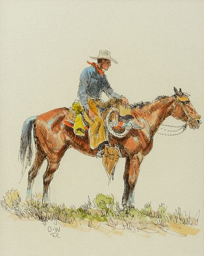 Olaf Wieghorst (1899–1988) — Cowboy on Horseback
