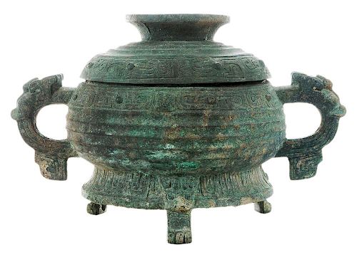 Western [Zhou] Lidded Bronze [Gui]  - 西周有盖的簋