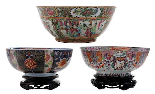 Three Punch Bowls, Chinese export - 三个大酒杯