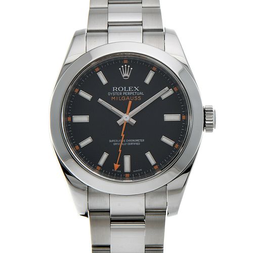 Rolex Oyster Perpetual Milgauss 116400 Automatic Black Dial Men's Watch