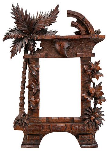 Carved Walnut Picture/Photograph Frame
