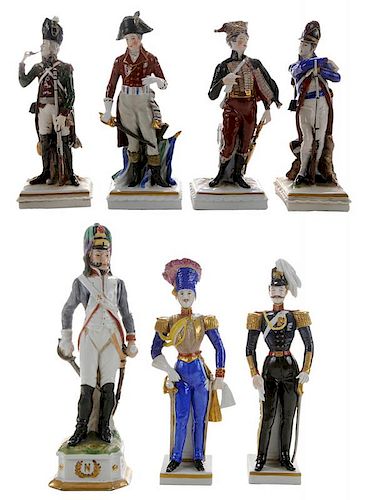 Seven Napoleonic and English Porcelain