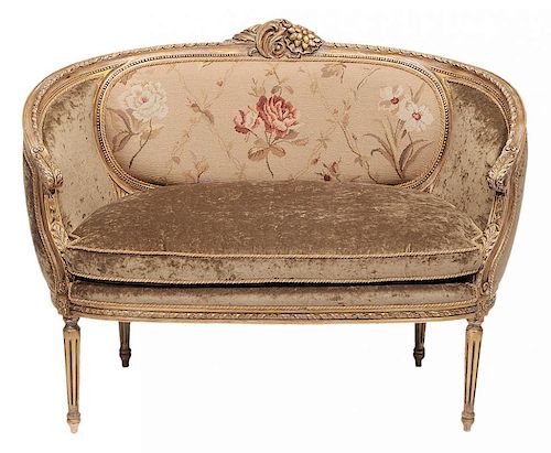 Louis XVI Style Gilt Wood and