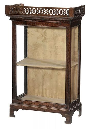 Chippendale Carved Walnut Glazed and
