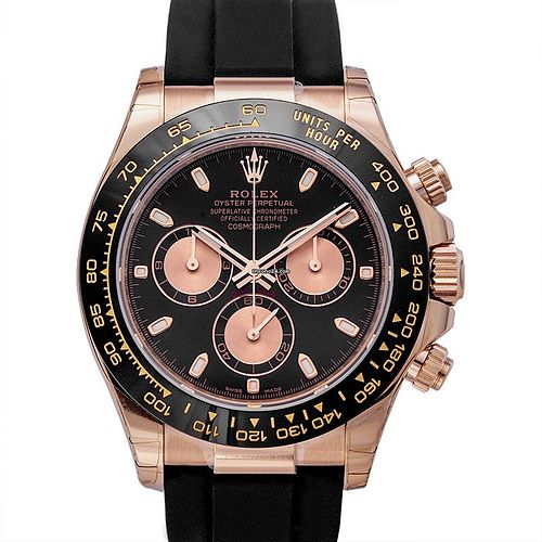 Rolex 116515LN - Cosmograph Daytona 18ct Everose Gold Automatic Black Dial Men's Watch