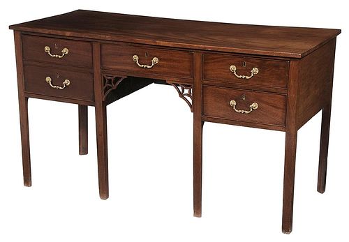 Chippendale Figured Mahogany Sideboard