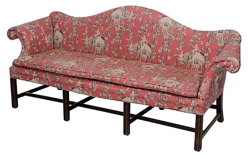 Chippendale Style Upholstered Mahogany