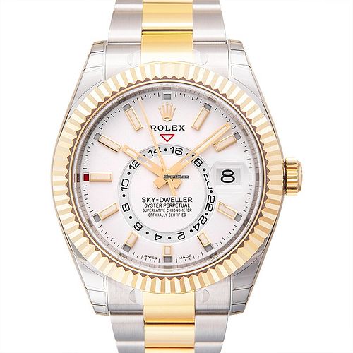 Rolex 326933 - Sky-Dweller Stainless Steel / Yellow Gold / White