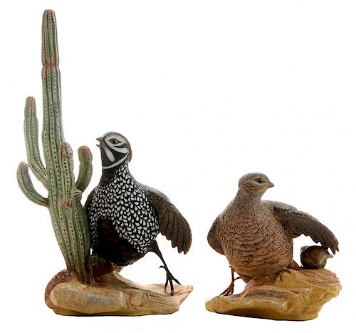 Two Boehm Mearns' Quail Figurines