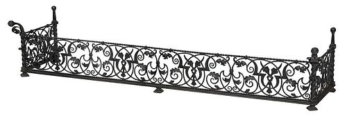 Fine Wrought Iron Fireplace Fender