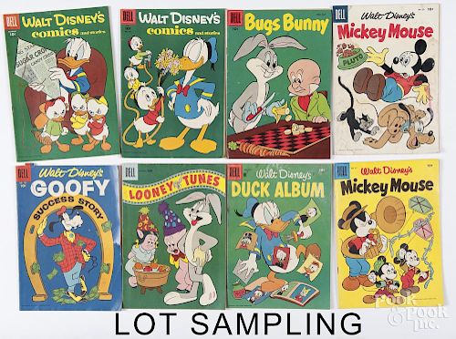 Twenty Dell Disney and Looney Tunes comic books, ca. 1955.
