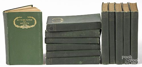 Twelve volumes of the Wit and Humor collection, published by George W. Jacobs & Co., Philadelphia