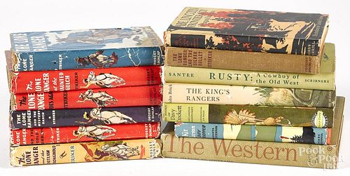 Six volumes from Fran Striker's The Lone Ranger series, Grosset and Dunlap, New York, 1936-1943