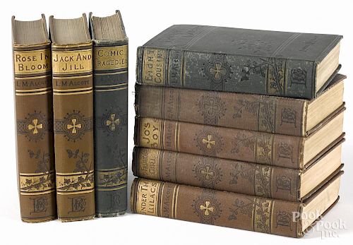 Eight works by Louisa May Alcott, late 19th/early 20th c., to include Comic Tragedies