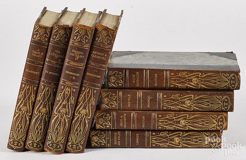 Eight books from the Grolier Society's Luxembourg Edition series, London, ca. 1900, numbered 64/100