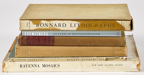 Six illustrated art reference books, mid 20th c., to include Claude Roger-Marx Bonnard