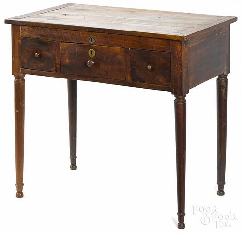 French walnut dressing table, ca. 1820, 28'' h., 30 3/4'' w.
