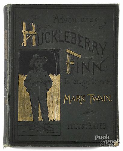 First American edition of Mark Twain Adventures of Huckleberry Finn (Tom Sawyer's Comrade)