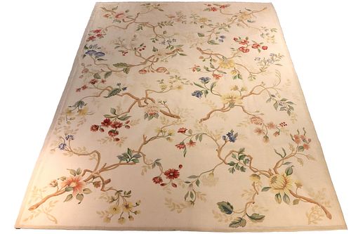 Contemporary Floral Decorated Rug