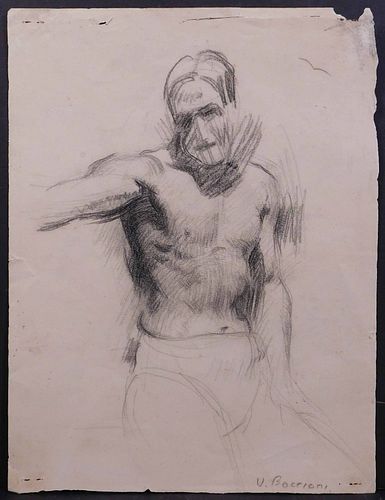 Umberto Boccioni, Attributed: Figure Study
