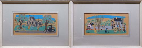 Nicholas Takis : Two Framed Screen Prints 