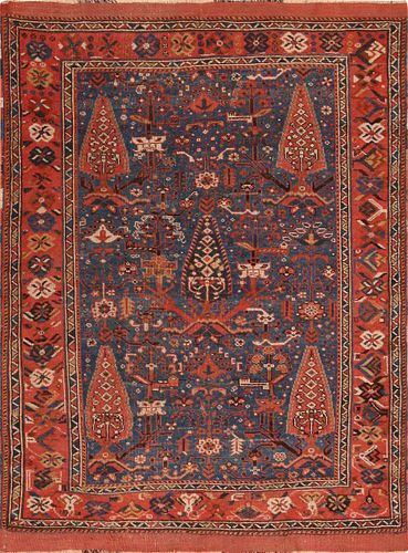 Tribal Antique Persian Afshar Rug 5 ft 5 in x 4 ft 1 in (1.65 m x 1.24 m)