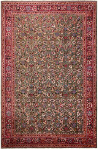 Large Antique Persian Tabriz Rug 18 ft 4 in x 12 ft (5.59 m x 3.66 m)
