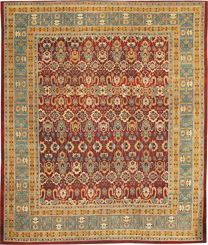 Antique Indian Amritsar Rug 12 ft 11 in x 10 ft 7 in (3.94 m x 3.23 m)