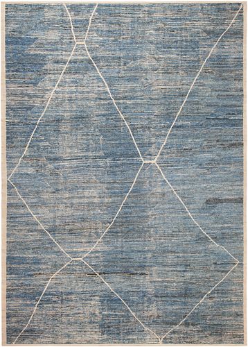 Modern Moroccan Area Rug 13 ft 7 in x 10 ft 5 in (4.14 m x 3.17 m)