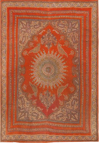 19th Century Antique Persian Isfahan Shawl 5 ft 7 in x 3 ft 10 in (1.7 m x 1.17 m)