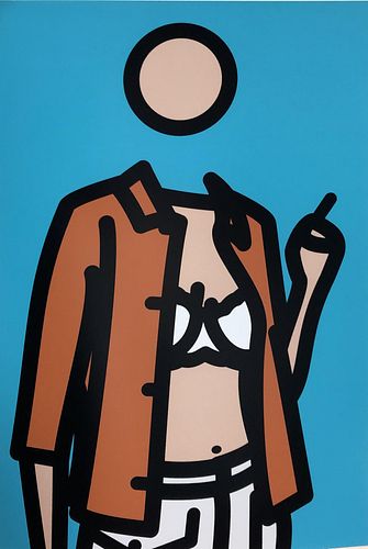 Julian Opie - Ruth with cigarette 1