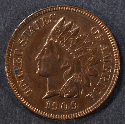 1909-S INDIAN CENT  CH BU  RB OLD CLEANING