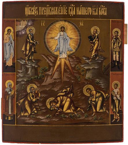 A RUSSIAN ICON OF THE TRANSFIGURATION, 19TH CENTURY