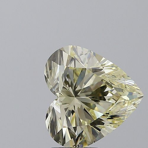 5.01 ct, Natural Fancy Light Yellow Even Color, VS2, Heart cut Diamond (GIA Graded), Appraised Value: $193,300 