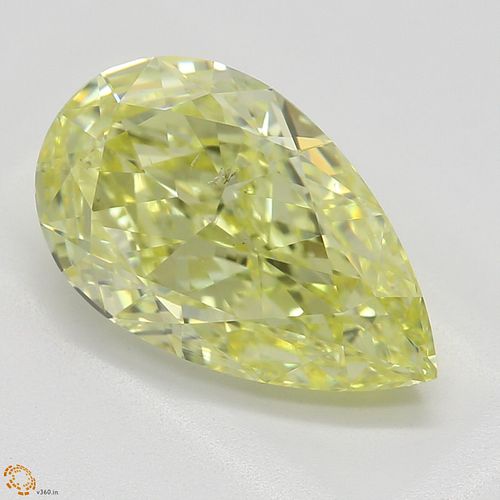 2.20 ct, Natural Fancy Yellow Even Color, SI1, Pear cut Diamond (GIA Graded), Appraised Value: $62,300 