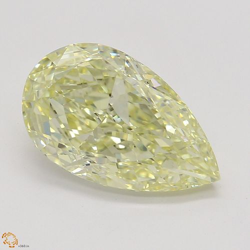 2.20 ct, Natural Fancy Light Yellow Even Color, VS2, Pear cut Diamond (GIA Graded), Appraised Value: $43,900 