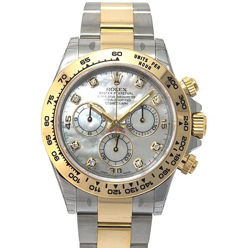 Rolex 116503 NG - Cosmograph Daytona 18ct Yellow Gold Automatic Mother Of Pearl Dial Diamonds Me