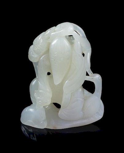 A Jade Figural Group Length 2 1/4 inches.