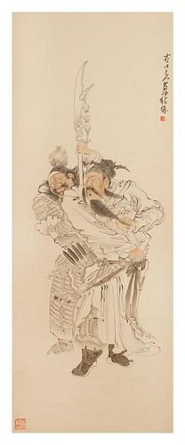 Attributed to Xu Cao, (1899-1961), Two Immortals